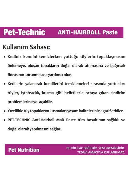 Pet-Technic%20Anti-Hairball%20Malt%20Pasta%20Kediler%20Için%20Tüy%20Topağı%20Önleyici