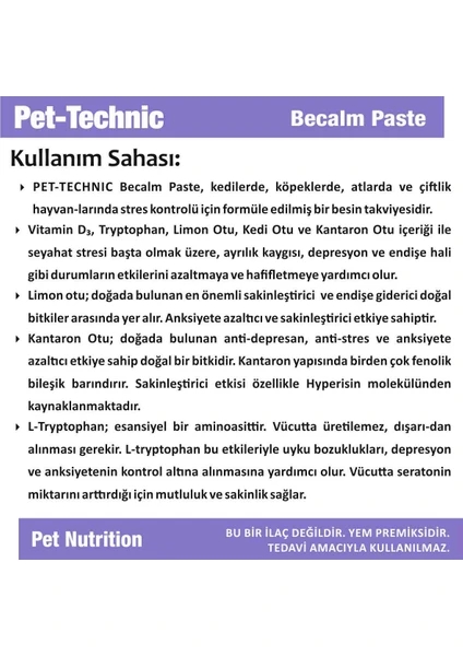 Pet-Technic%20Pet-Technıc%20Becalm%20Pasteanti-Stres%20Sakinleştirici%20Etki%20Rahatlatıcı