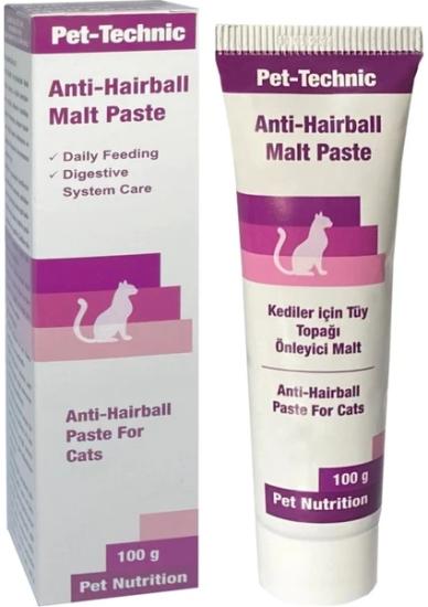 Pet-Technic Anti-Hairball Malt Pasta Kediler Için Tüy Topağı Önleyici