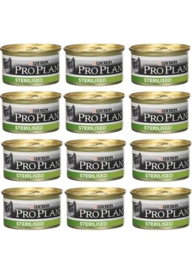 Pro Plan Sterilised Ton ve Somon Kısırlaştırılmış Kedi Konservesi 12X85 gr